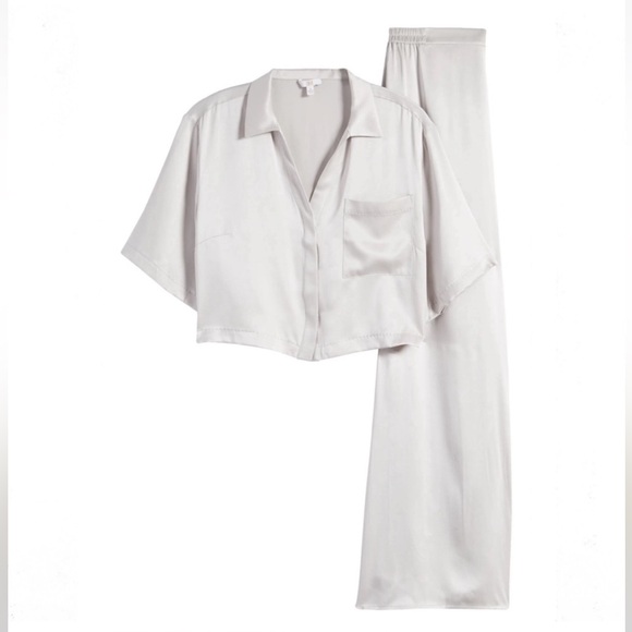 lunya Other - Lunya washable silk pajama set cloud gray size large